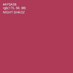 #AF3A58 - Night Shadz Color Image